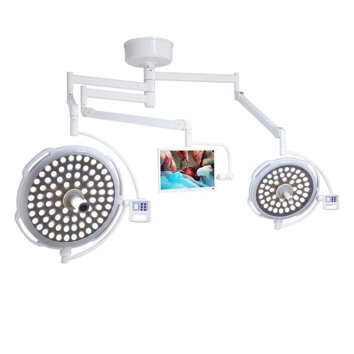 LED surgical lamp with camera monitor system